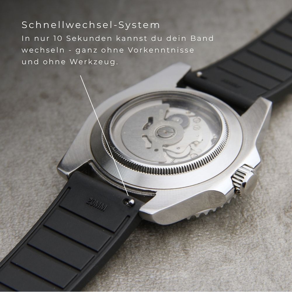 Panthera FKM Schwarz – Uhrenarmband