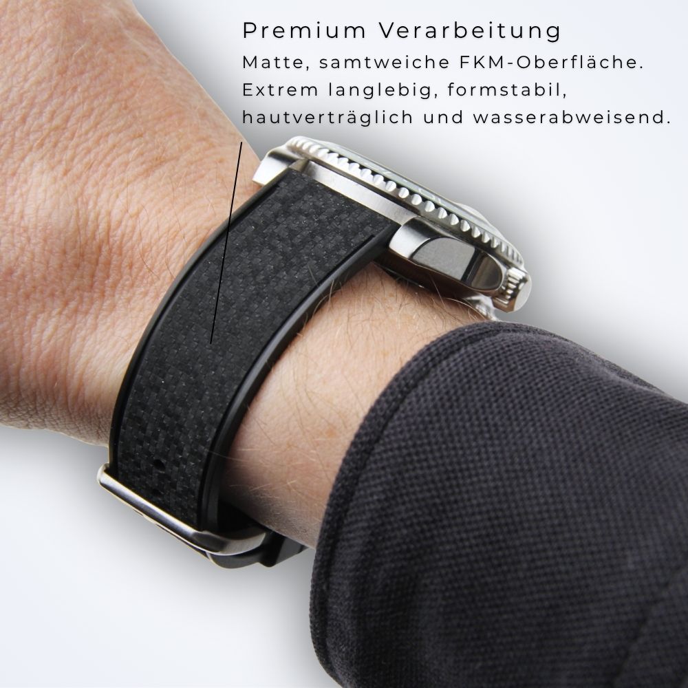 Panthera FKM Schwarz – Uhrenarmband